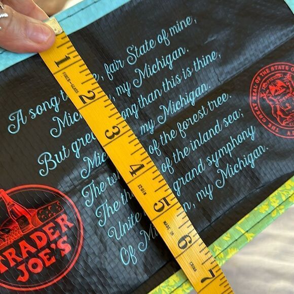 Trader Joe’s Plastic Reusable Shopping Tote Bag 6 Gallon Michigan Collectible - Picture 7 of 14